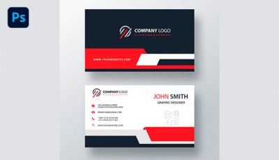Plantilla de tarjeta de visita negocios roja