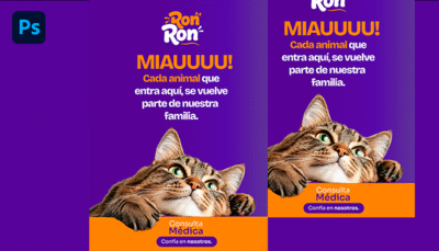 Plantilla para redes sociales veterinaria gato