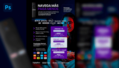 Plantilla de flyer de planes de internet