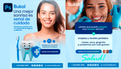 Plantilla para redes sociales de Kit de dentista