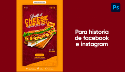 Plantilla de historias venta de comida sandwich