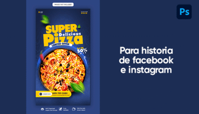 Plantilla de historias venta de comida pizza