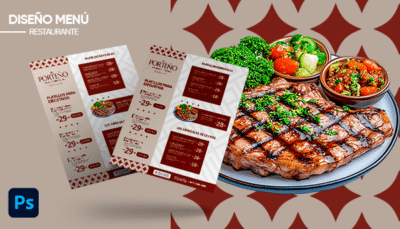 Plantilla de menú negocio de una fonda