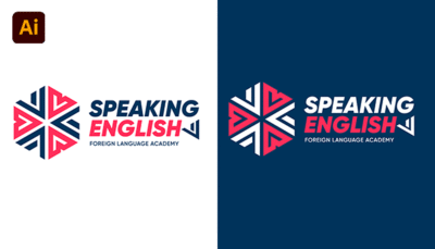 Logotipo de escuela de idiomas inglés