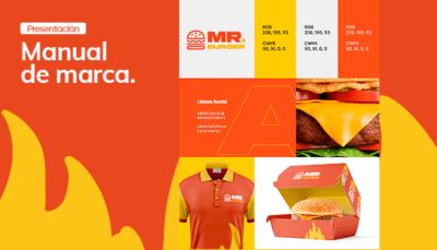 Plantilla de manual de marca hamburguesa