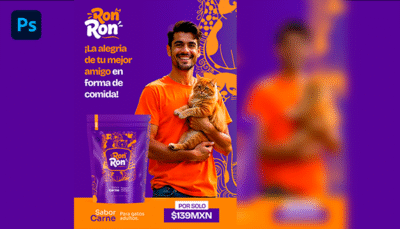 Plantilla para redes sociales comida gato