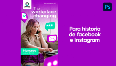 Plantilla de historias para trabajo en casa