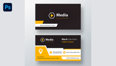 Plantilla de tarjeta de visita agencia digital