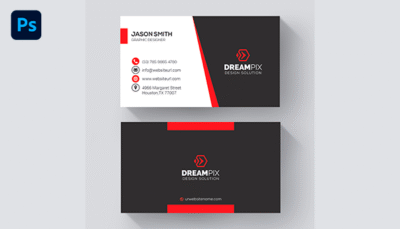 Plantilla de tarjeta de visita negra negocio