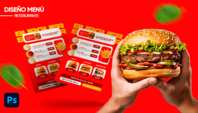 Plantilla de menú local de hamburguesas